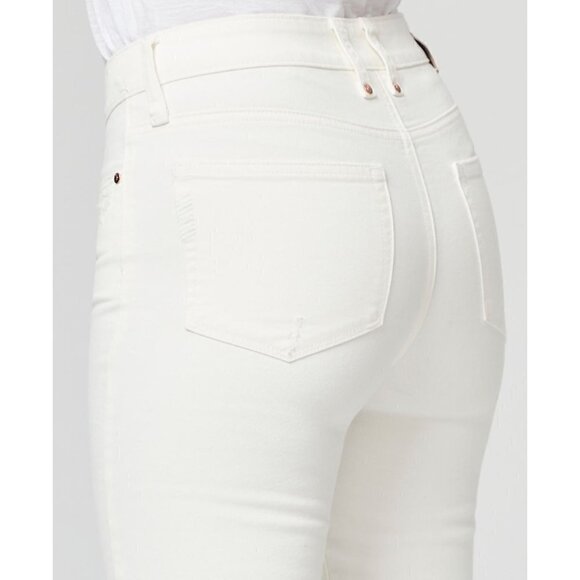 New PAIGE Size 31 Cindy - Tonal Ecru Double Back Belt Loop off-white **Stain** - Picture 2 of 14
